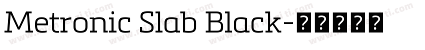 Metronic Slab Black字体转换